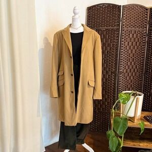 Banana Republic Trench Coat Tan Brown Size Large Unisex Preppy Style